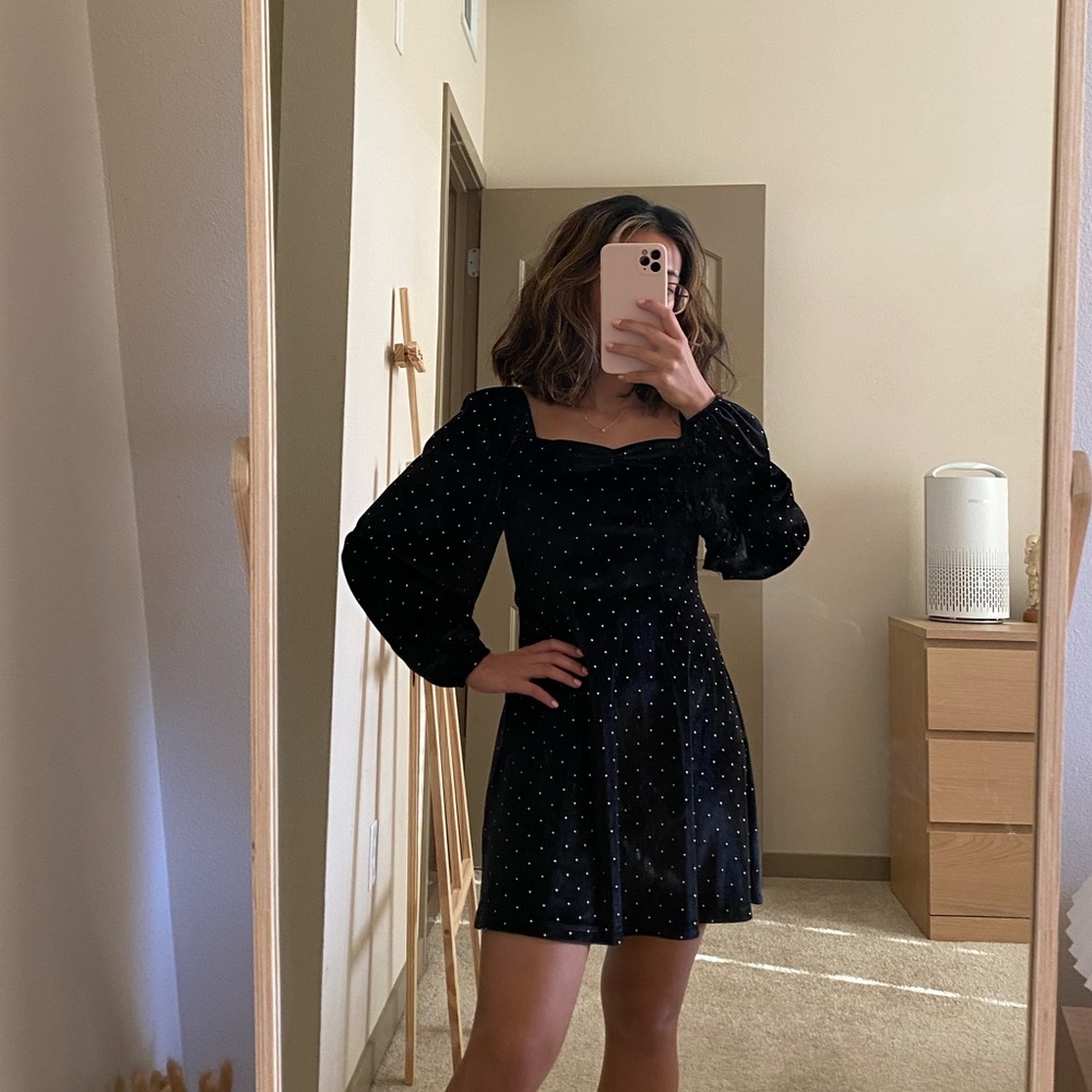 Asos petite studded mini dress